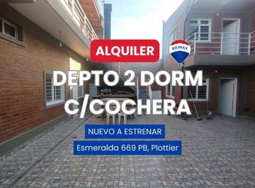 Departamento · 58m² · 3 Ambientes · 1 Cochera · Alquiler Dpto a Estrenar 2 Dirmitorios