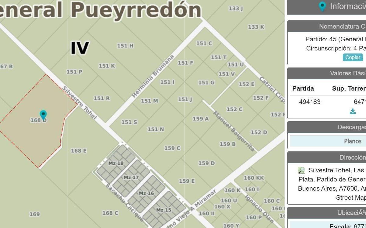 Terreno en venta ubicado sobre calle Silvestre Thoel entre Brumana y Martinez de Hoz