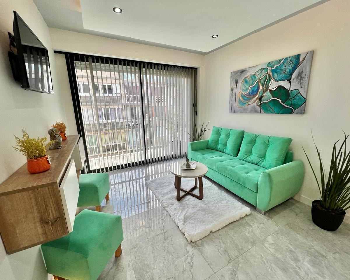 Depto 2 amb, 43m² con balcón y vista lateral al mar — Punta Iglesia