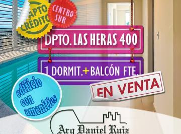 Departamento · 1m² · 1 Dormitorio · Dpto. 1 Dormitorio y Balcón a La Calle en Las Heras 400