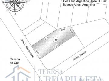 Terreno · 1770m² · 1770 m² Sobre Cancha de Golf - Teresa Urdapilleta Propiedades - Golf Club Argentino - 728