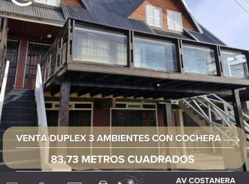 Casa · 84m² · 3 Ambientes · 2 Cocheras · Venta Duplex 3 Ambientes en Costa Azul con Cochera