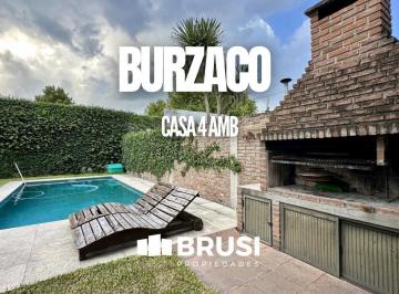 Casa · 122m² · 4 Ambientes · 2 Cocheras · Casa en Venta en Burzaco 4 Ambientes con Pileta