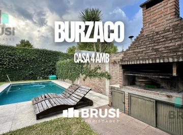Casa · 122m² · 4 Ambientes · 2 Cocheras · Casa en Venta en Burzaco 4 Ambientes con Pileta