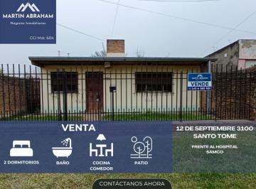 Casa de 4 ambientes, Santo Tomé · Vendo: Propiedad en Santo Tome. 12 de Septiembre 3100