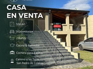 Casa · 140m² · 3 Dormitorios · 2 Cocheras · Casa en Venta en San Pedro de Colalao