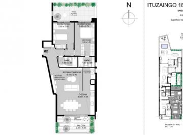 Departamento · 78m² · 3 Ambientes · 1 Cochera · Venta. Departamento 2 Dorm. en Construcción.