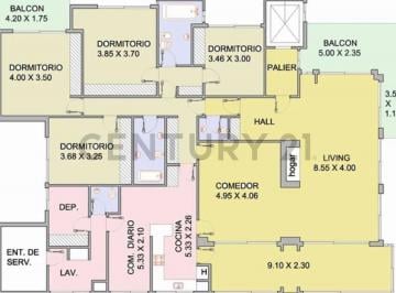 Departamento · 246m² · 6 Ambientes · 1 Cochera · Venta de Departamento 6 Ambientes 3 Dorm. en Belgrano R, Capital Federal
