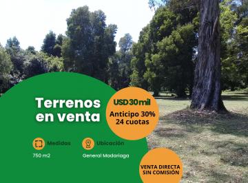 Terreno , General Juan Madariaga · Venta de Lotes