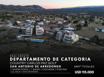 Departamento · 68m² · 2 Ambientes · 1 Cochera · Venta Departamento de Categoría 1 Dormitorio C/cochera y Pileta en Country Carlos Paz Golf