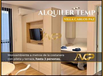 Departamento · 35m² · 1 Ambiente · 1 Cochera · Departamento Premiun en Alquiler Temporario en Villa Carlos Paz M17