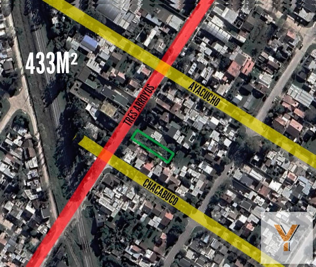Terreno en venta 433m² sobre calle Tres Arroyos