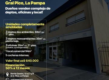 Edificio de 1 ambiente, General Pico · Dueños Venden Complejo de Deptos, Oficinas y Local Comercial!