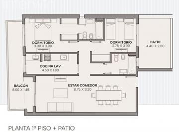Departamento · 78m² · 3 Ambientes · Departamento - Villa Santa Rita