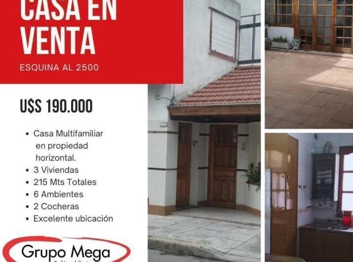 Casa · 185m² · 6 Ambientes · 2 Cocheras