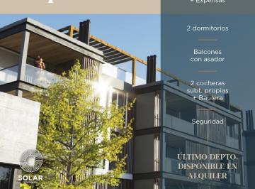 Departamento · 109m² · 4 Ambientes · 2 Cocheras · Departamento en Alquiler - Solar - Villa Belgrano