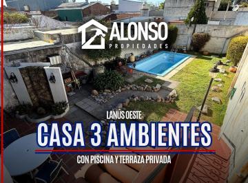 Casa · 175m² · 3 Ambientes · Casa 3 Ambientes con Piscina en Venta en Lanús