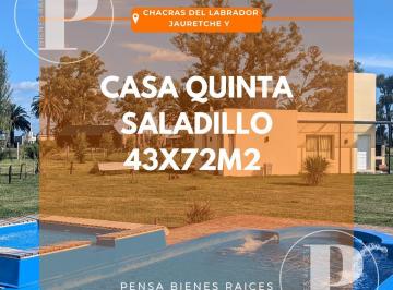 Quinta vacacional · 60m² · 3 Ambientes · 3 Cocheras · Quinta en Saladillo Chacra Los Labradores