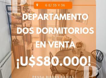 Departamento · 65m² · 3 Ambientes · | Venta | 6 E/ 35 y 36, Depto. 2 Dorm. La Plata