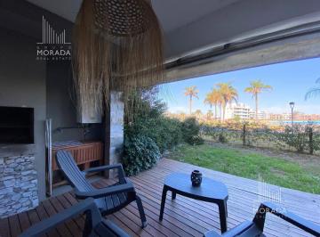 Departamento · 38m² · 2 Ambientes · 1 Cochera · Departamento en Alquiler en Lagoon Pilar 2 Amb Amoblado con Jardín, Parrilla y Vista a La Laguna