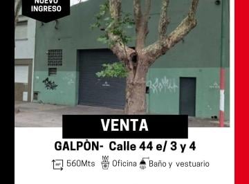 Bodega-Galpón de 2 ambientes, La Plata · Galpón Para Fin Comercial en Venta