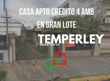 Casa de 3 ambientes, Lomas de Zamora · Amplia Casa + Garage + Galpón en Lote de 8,66 X 38 – Apta Crédito