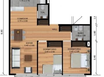 Departamento · 62m² · 3 Ambientes · Departamento - Villa Urquiza