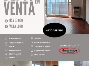 Departamento · 28m² · 1 Ambiente · Monoambiente con Balcón Al Frente