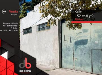 Bodega-Galpón de 3 ambientes, Berisso · Galpon en Alquiler y Venta - Calle 152 y 8 de Berisso - Superficie 160 m²