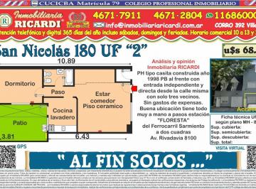 PH · 43m² · 2 Ambientes · Al Fin Solos. PH Al Frente 100% Independiente