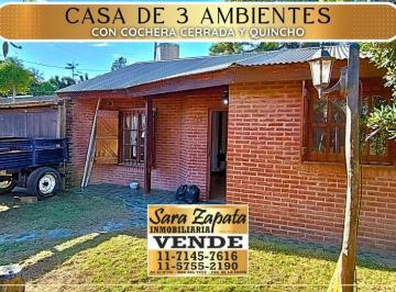 Casa de 4 ambientes, Villa Gesell · Villa Gesell Paseo Casa de 3 Ambientes C/ Cochera Quincho y Gas Natural Vende Sara Zapata