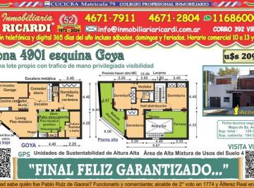 Casa · 194m² · 5 Ambientes · 1 Cochera · Tiene con Que. Esquina Visible Apto Vivienda o Construir