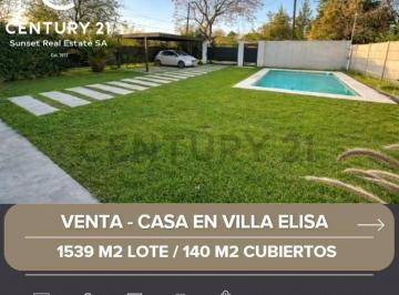 Casa · 140m² · 6 Ambientes · 2 Cocheras · Casa en Venta Villa Elisa