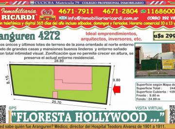 Terreno · 109m² · Floresta Hollywood. Entorno Soñado de Grandes Casas