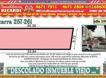 Terreno · 168m² · Descolado Inmueble Viejo - Lote de Terreno de 8.66x34.64