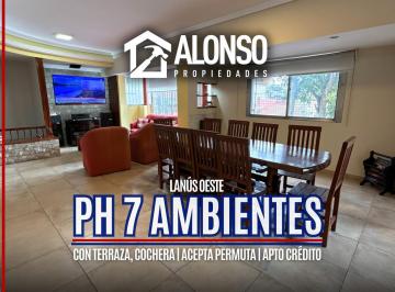 PH · 156m² · 6 Ambientes · 1 Cochera · PH 7 Ambientes con Cochera y Terraza en Venta en Lanús