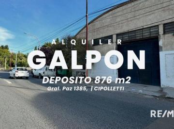 Bodega-Galpón · 876m² · Alquiler Galpon Deposito, Cipolletti
