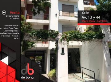 Departamento de 1 ambiente, La Plata · Departamento Monoambiente + Cochera en Venta - Plaza Paso Av13 y 44 La Plata