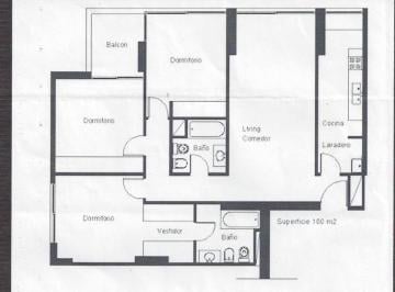 Departamento · 95m² · 4 Ambientes · Departamento en Alquiler en Palermo