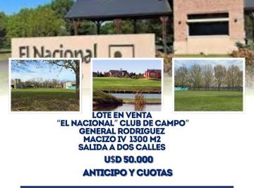 Terreno · 1309m² · Terreno en Venta, El Nacional Club de Campo