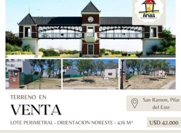 Terreno · 476m² · Lote a La Venta Barrio San Ramon - Pilar del Este