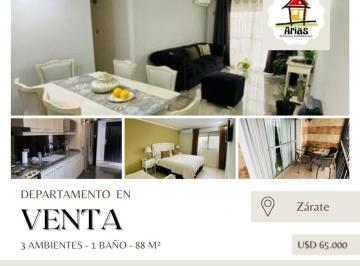 Departamento · 77m² · 3 Ambientes · Hermoso Departamento en Venta Remodelado a Nuevo - Zárate
