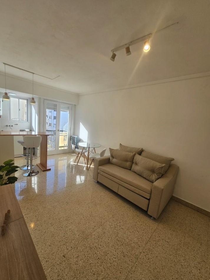 Departamento Monoambiente amoblado, totalmente reciclado, 24m², 7mo piso, balcón