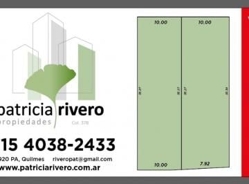Terreno · 631m² · Dos Lotes en Andrés Baranda y Av 12 de Octubre - Quilmes O.