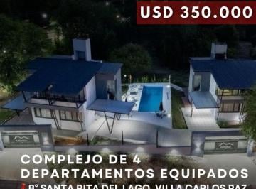 Hotel · 400m² · 10 Ambientes · 4 Cocheras · Venta Moderno Complejo Equipado en San Antonio de Arredondo con Pileta a m de Ruta 14
