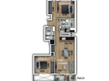 Departamento · 64m² · 3 Ambientes · Venta - Departamento en Construcción 2 Dorm., y Amenities - Centro, Rosario.