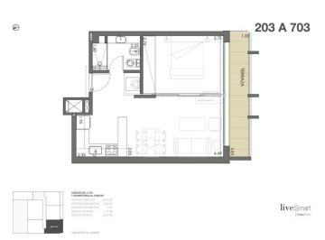 Departamento · 40m² · 2 Ambientes · Departamento - Palermo