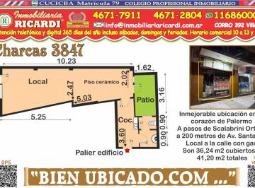 Local comercial · 36m² · Bien. Local a La Calle con Patio