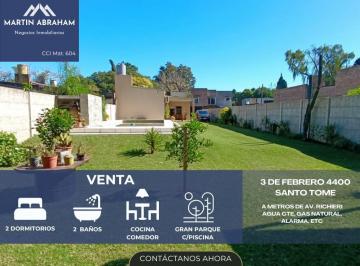 Casa de 2 ambientes, Santo Tomé · Se Vende Espectacular Casa Quinta en Santo Tomé - 3 de Febrero 4400