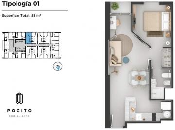 Departamento · 40m² · 2 Ambientes · Oportunidad Financiada en Pocito Social Life